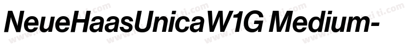 NeueHaasUnicaW1G Medium字体转换